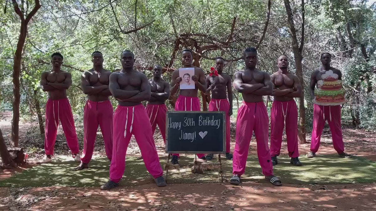 Personalized African Birthday Video Greeting – African Dance Team